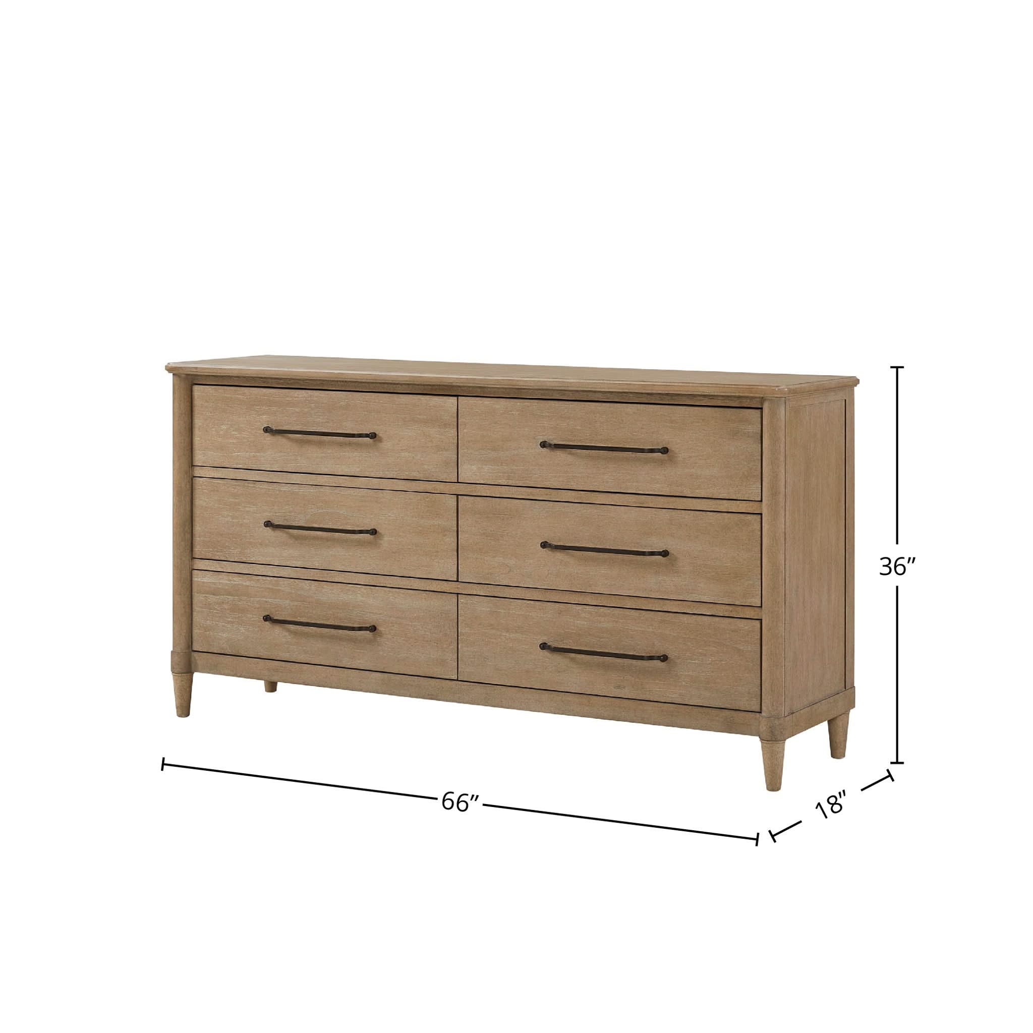 6 Drawer Dresser - Sand