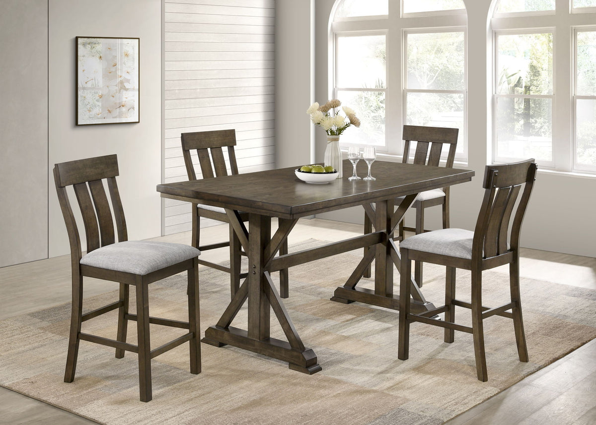 Lloyd - Rectangular Counter Height Table - Brown