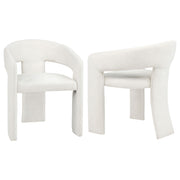 Carlow Upholstered Dining Arm Chair White (Set of 2)
