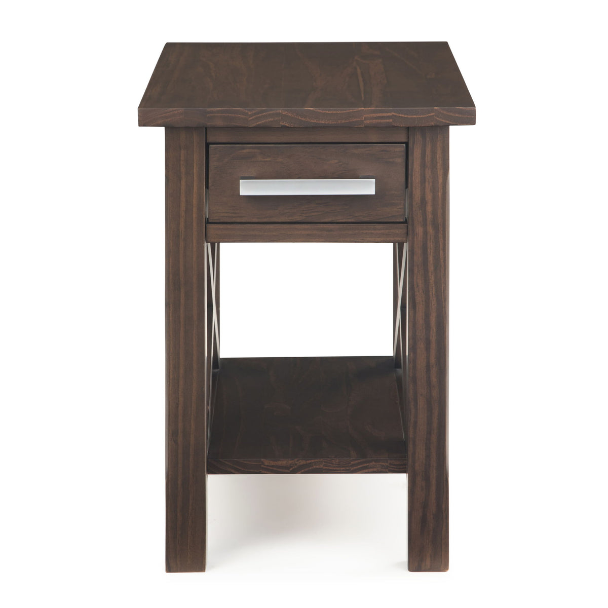 Kitchener - Narrow Side Table - Warm Walnut Brown