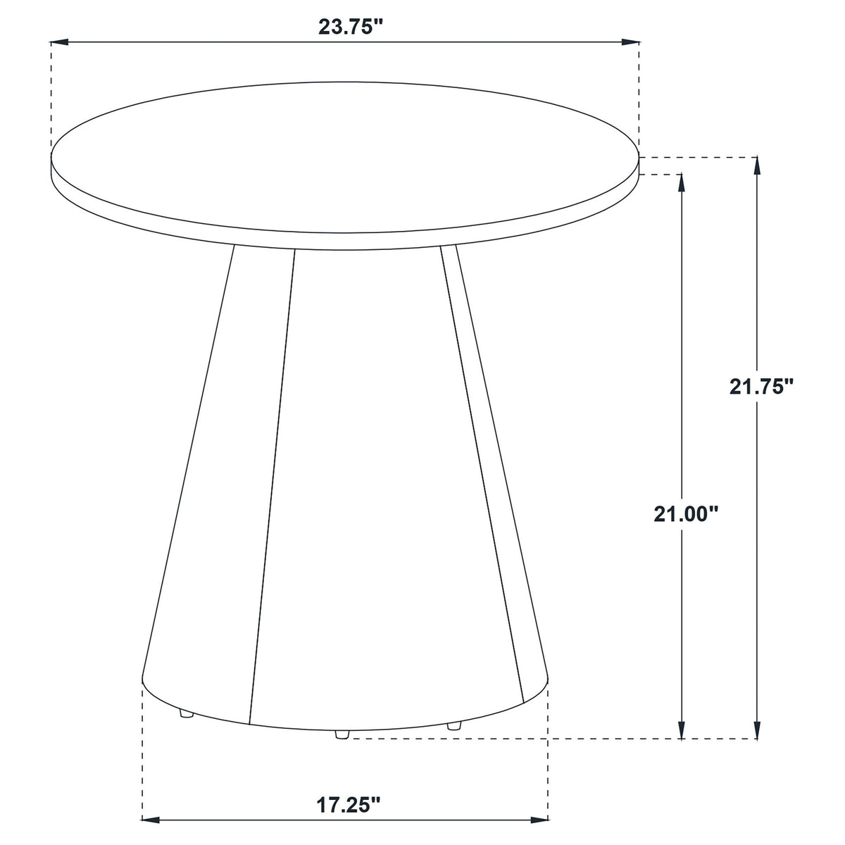 Franklin Round Wood Pedestal Side End Table Grey and Dark Brown