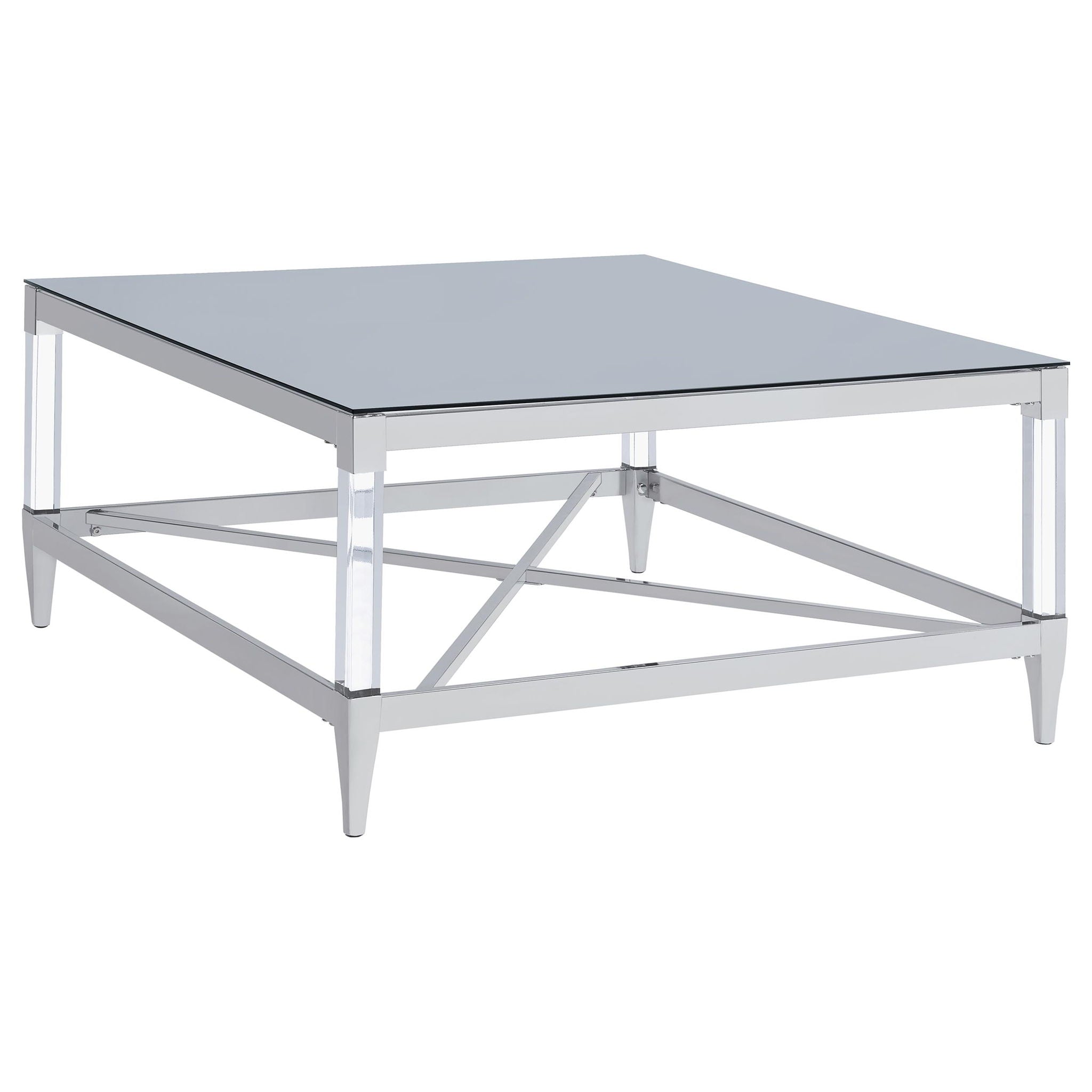 Lindley 3-piece Square Coffee and End Table Set Chrome