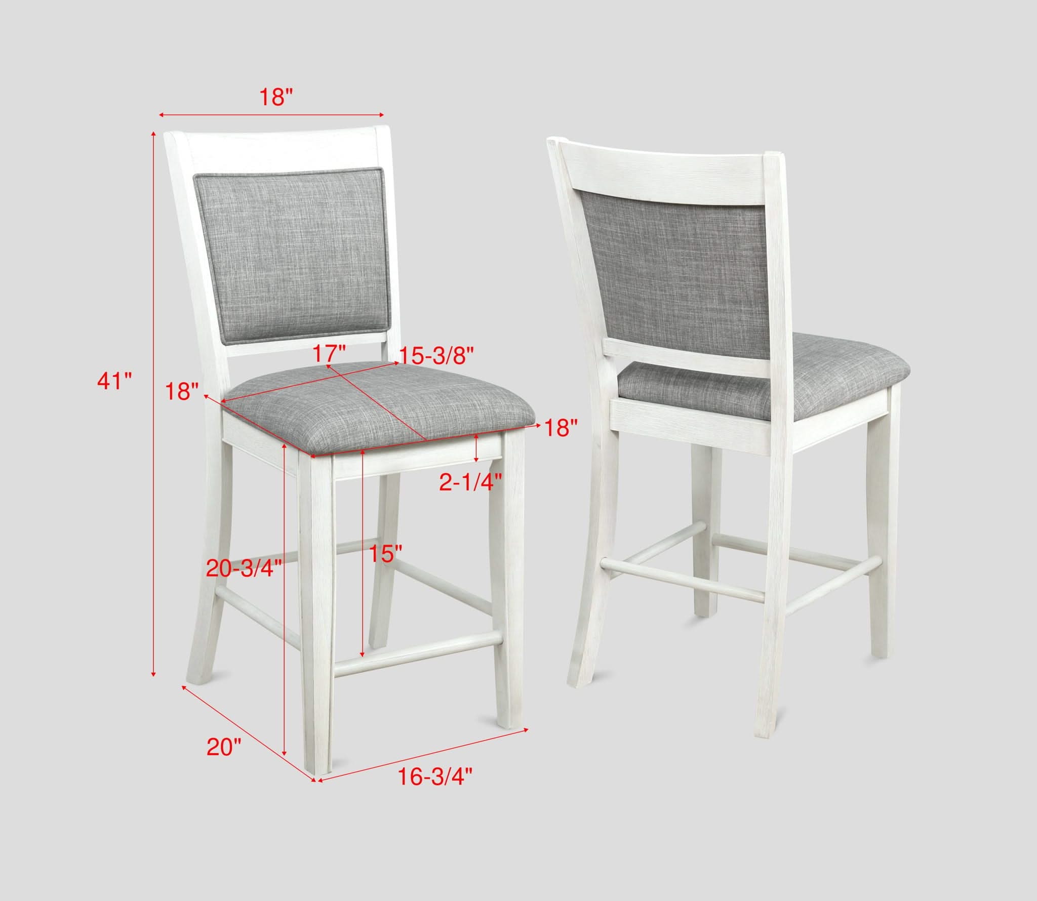 Fulton - Counter Height Chair (Set of 2) - Chalk White