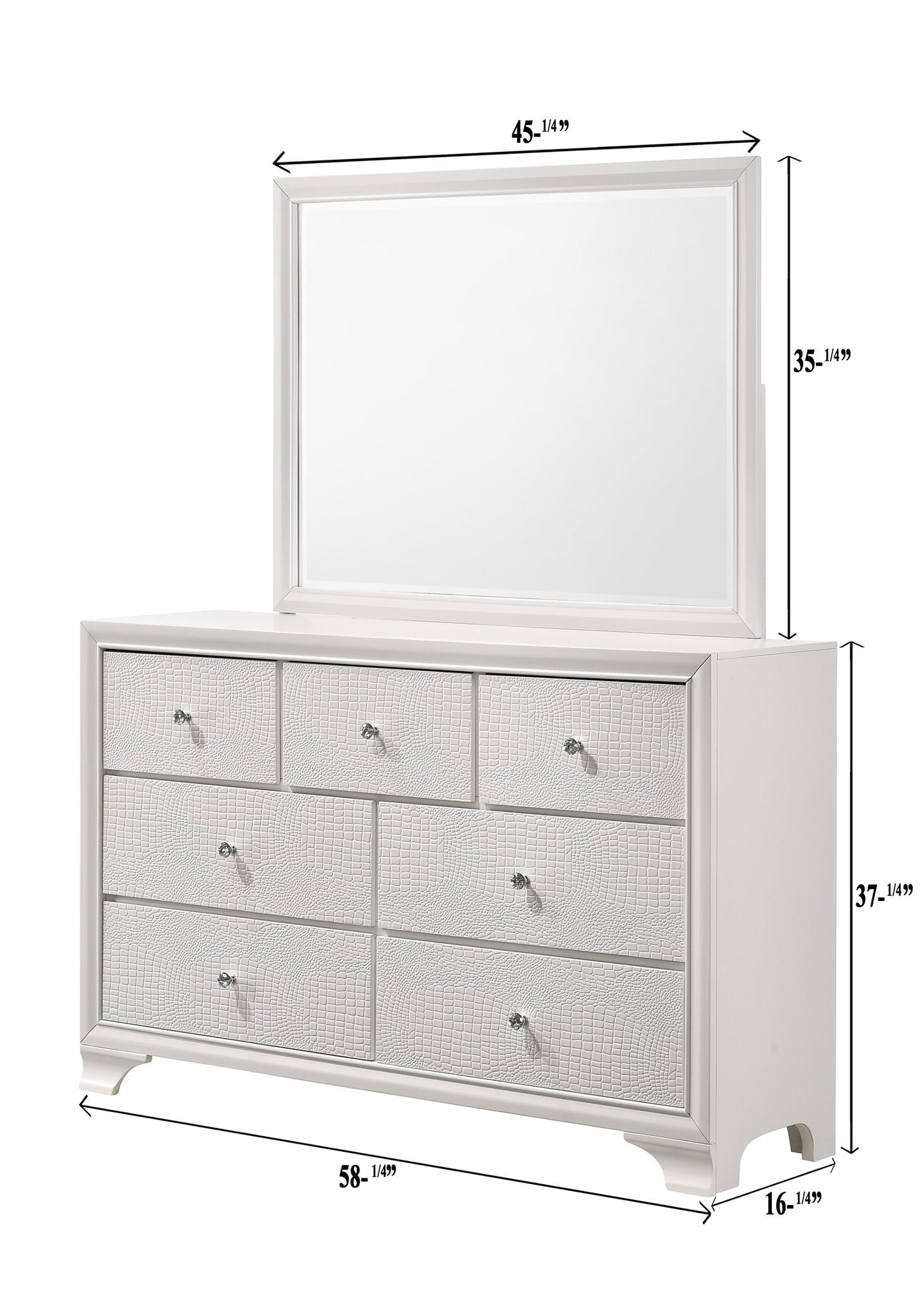 Lyssa - Full 5 Piece Bedroom Set - White