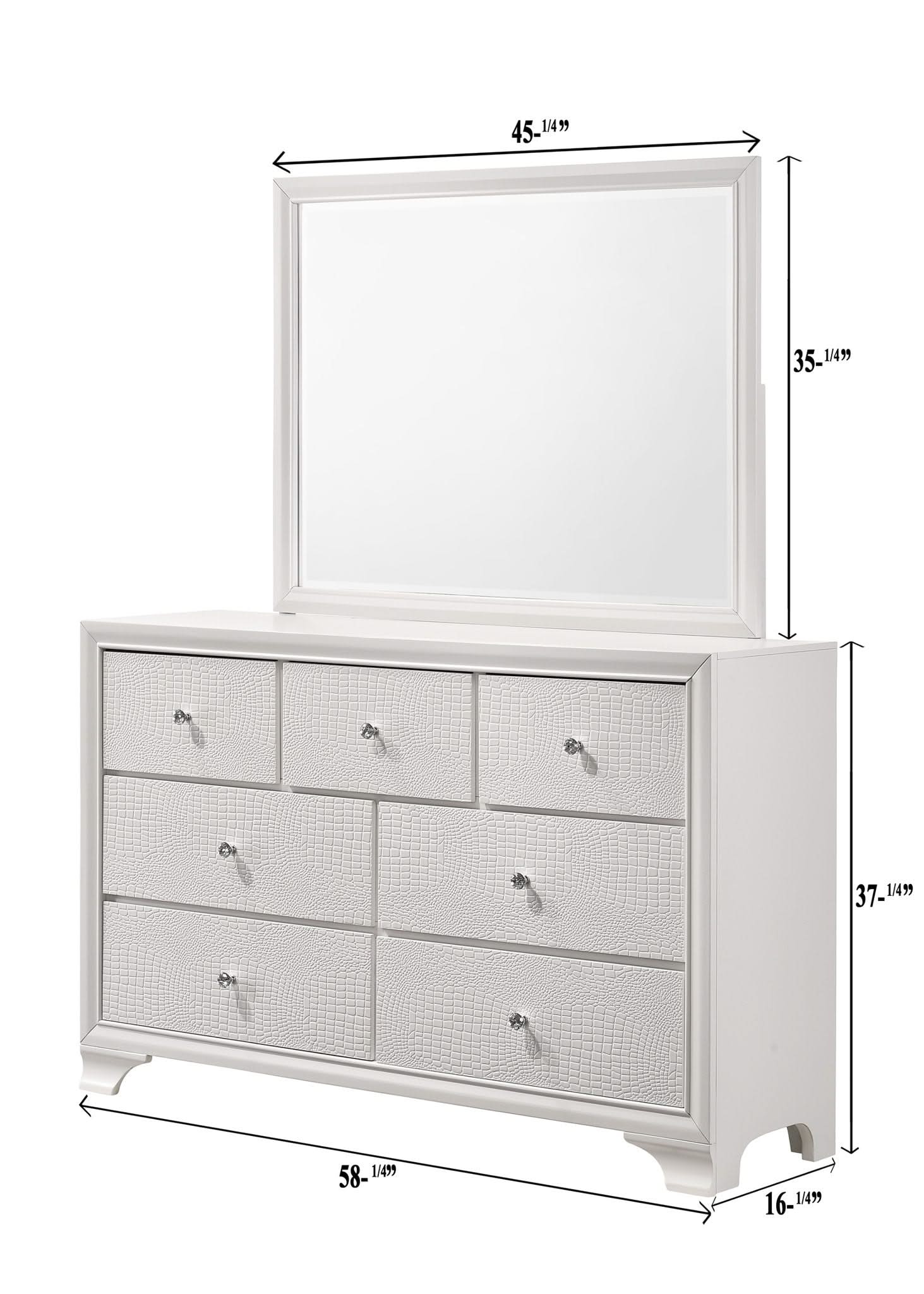 Lyssa - Queen 5 Piece Bedroom Set - White