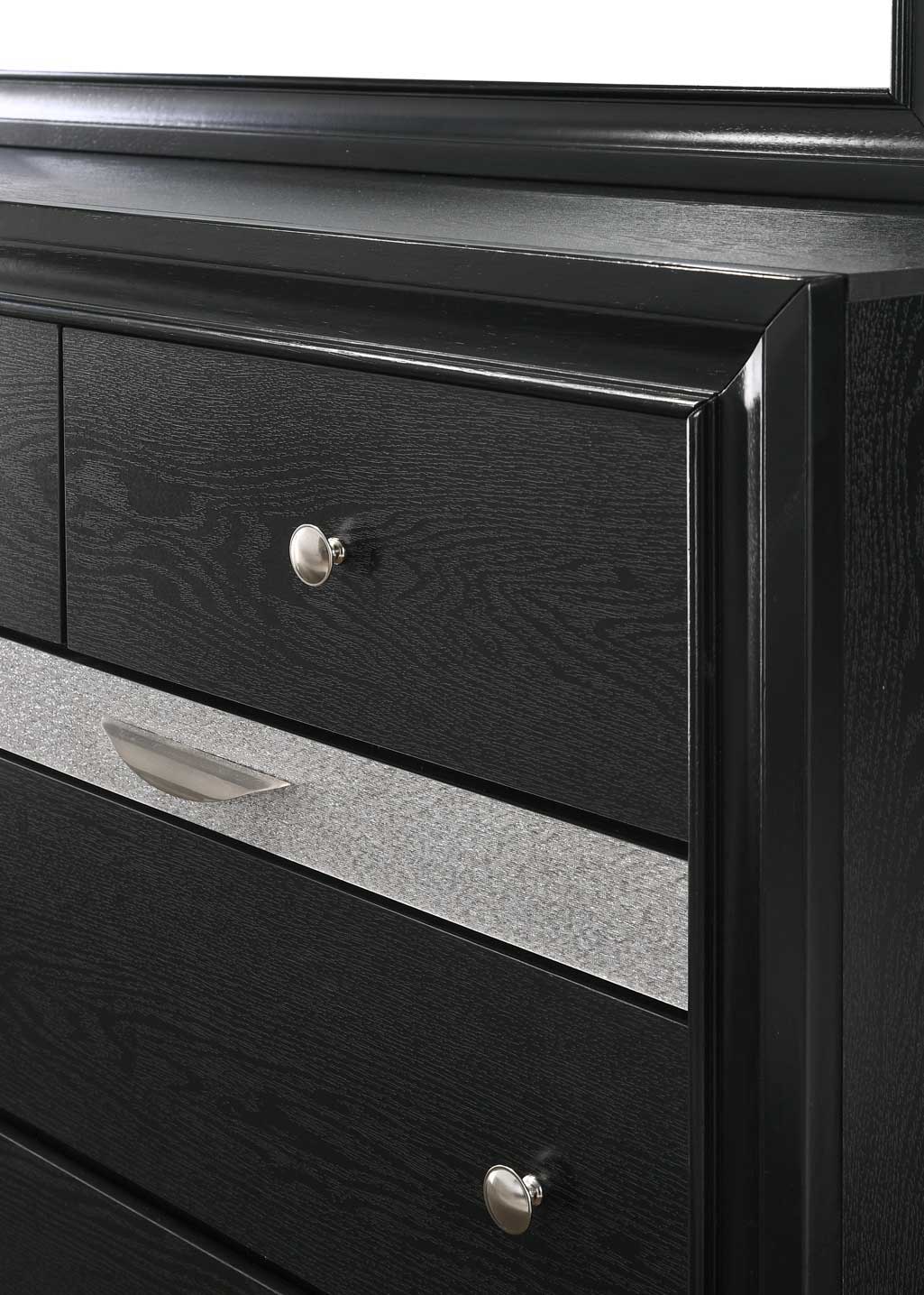 Regata - Queen 5 Piece Bedroom Set - Black