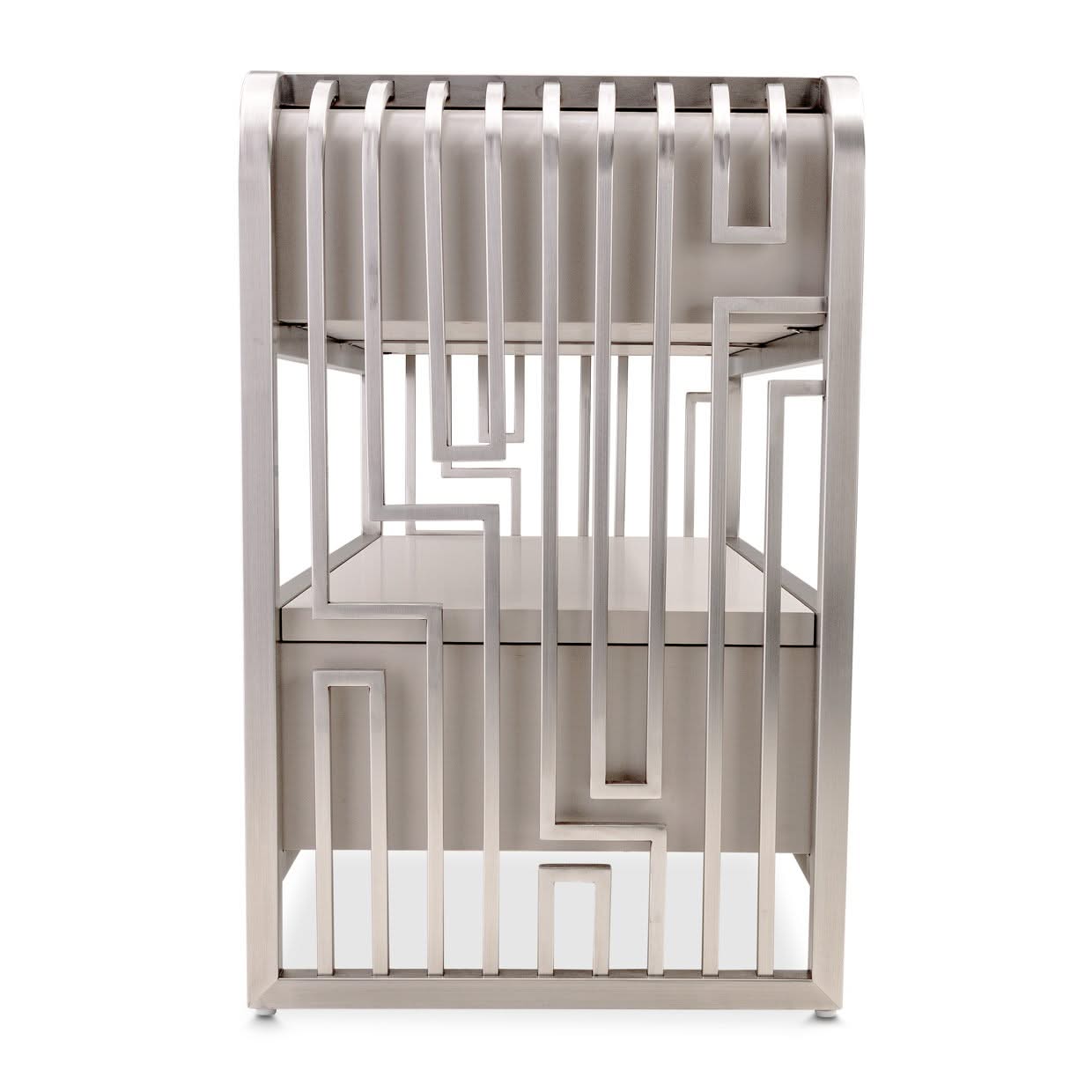 Roxbury Park - Metal Nightstand - Stainless Steel