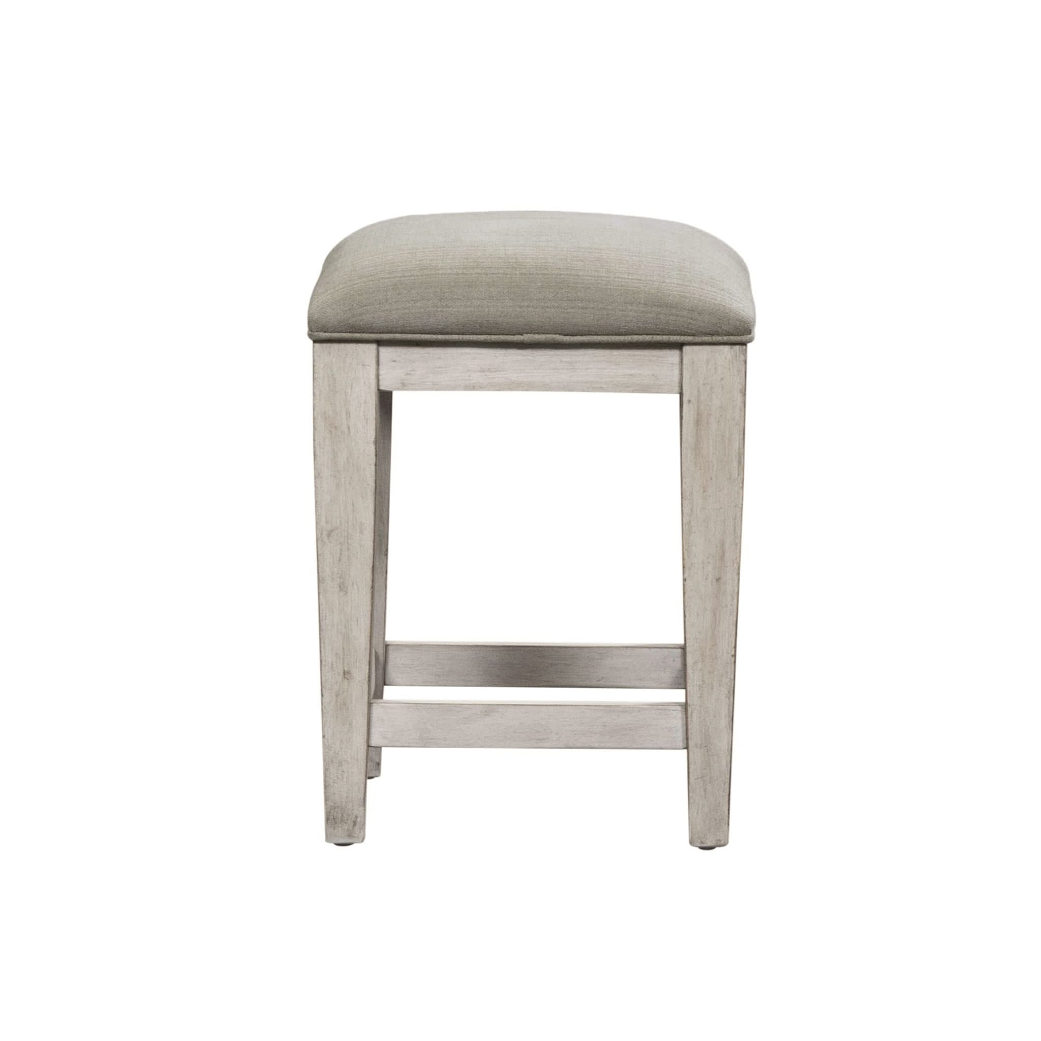 Heartland - Upholstered Console Stool - Antique White / Tobacco Tops