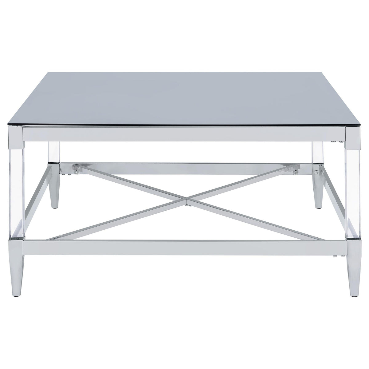 Lindley 2-piece Square Coffee and End Table Set Chrome