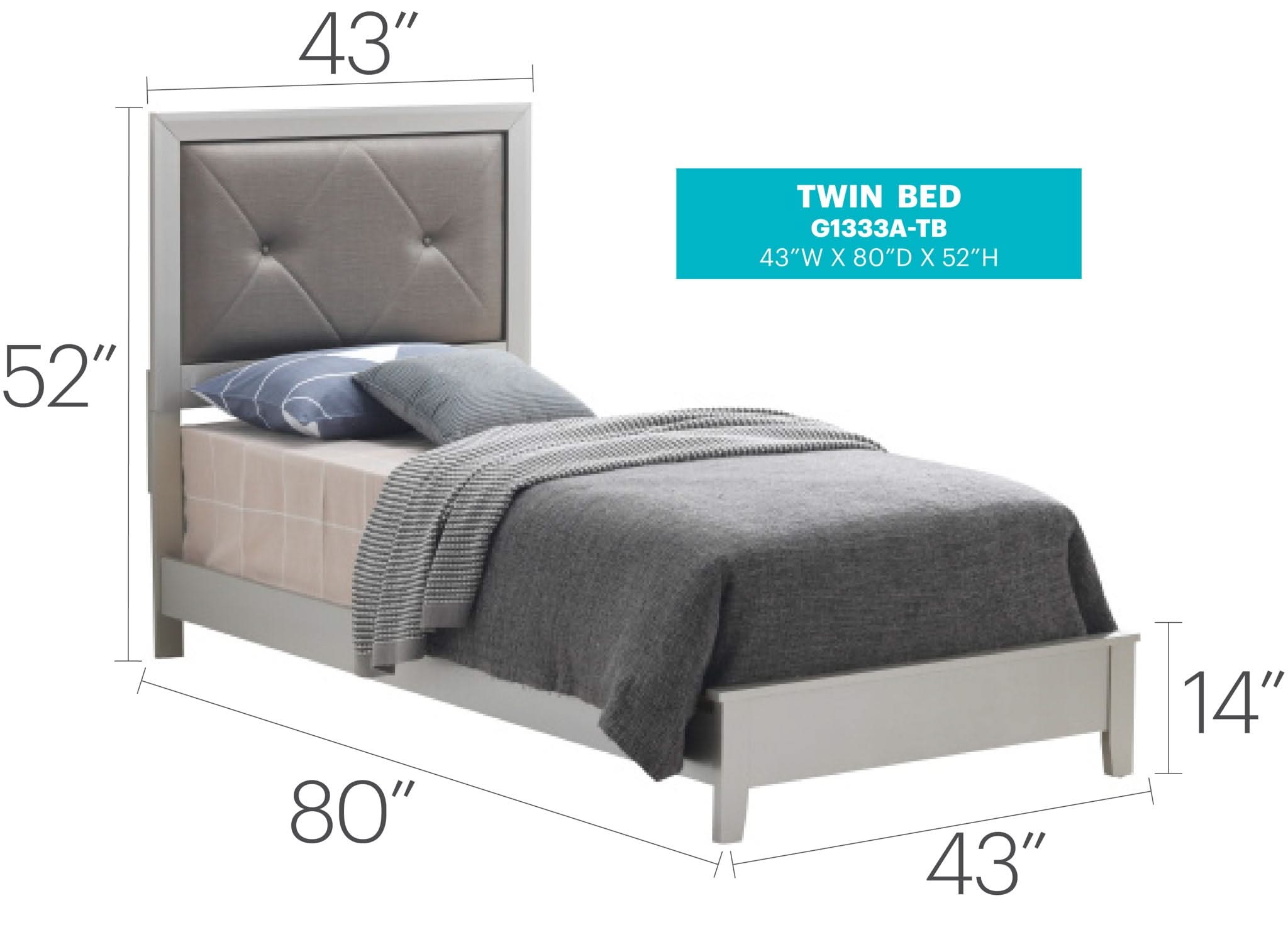 Padded Headboard Bed