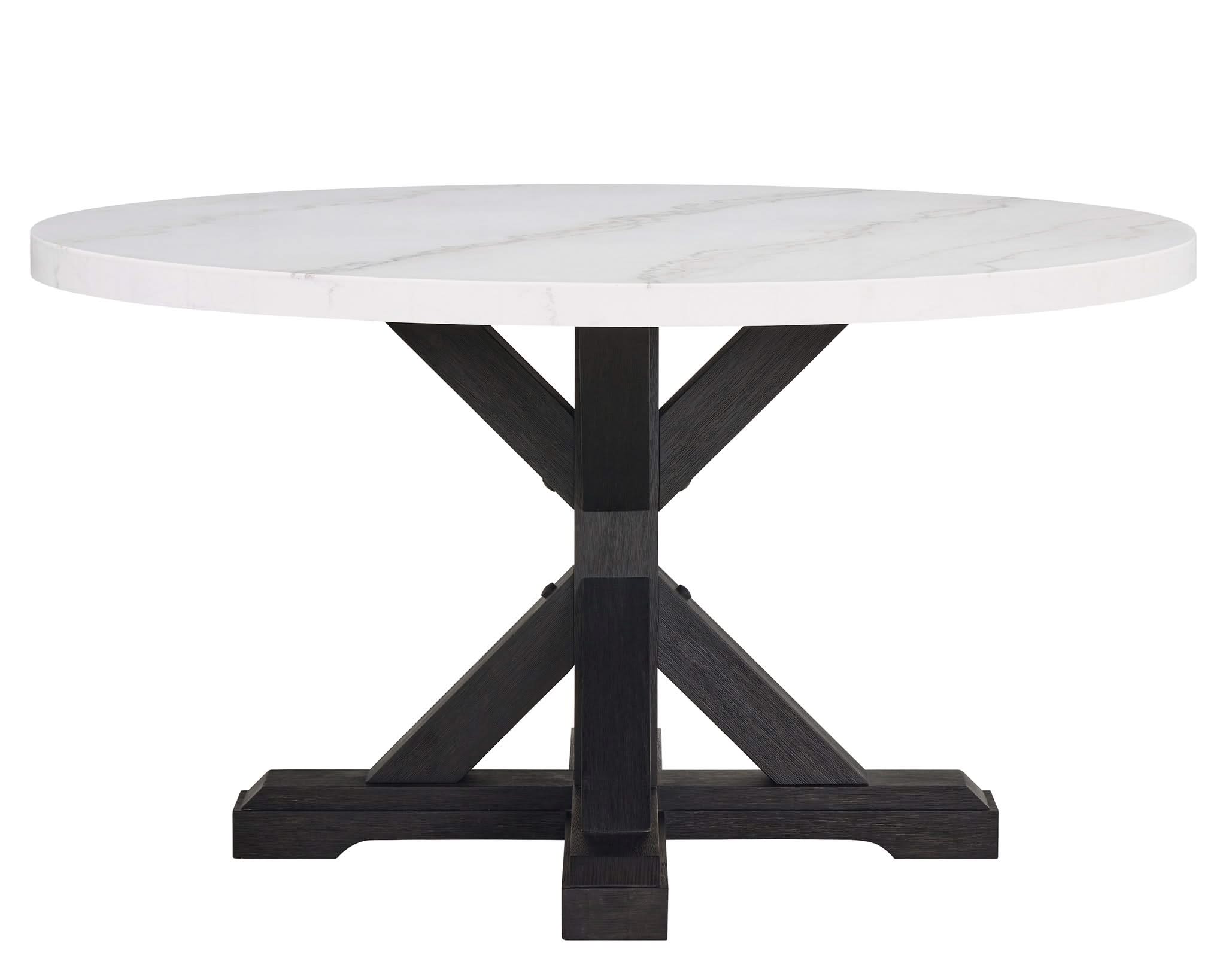 Varley - 5 Piece Round Dining Room Set - White / Gray