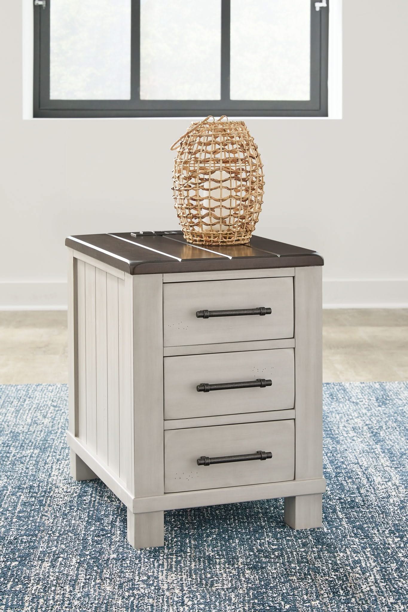 Darborn - Chair Side End Table - Gray / Brown