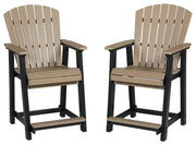 Fairen Trail - Barstool (Set of 2) - Black / Driftwood