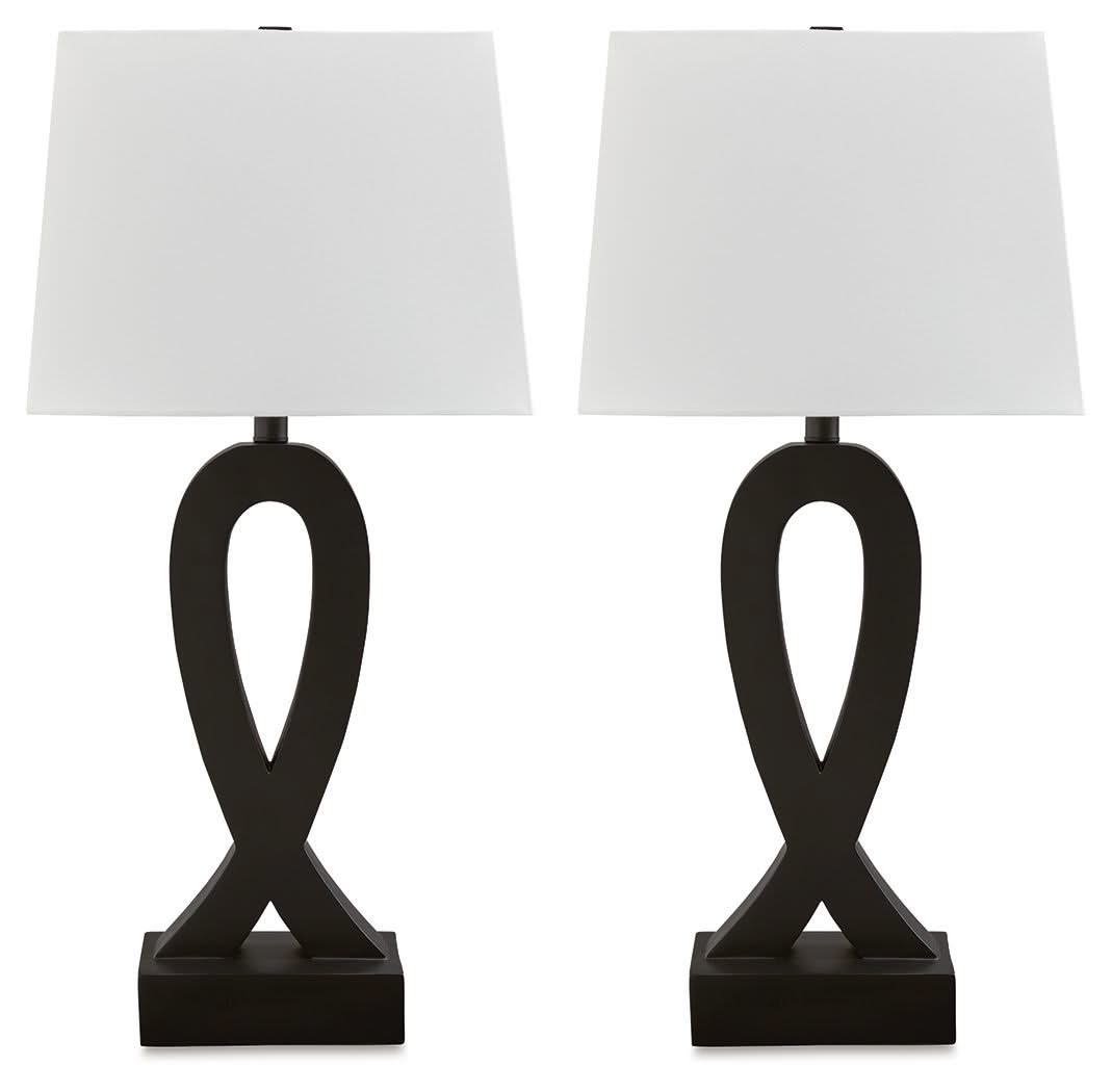 Markellton - Poly Table Lamp (Set of 2) - Black