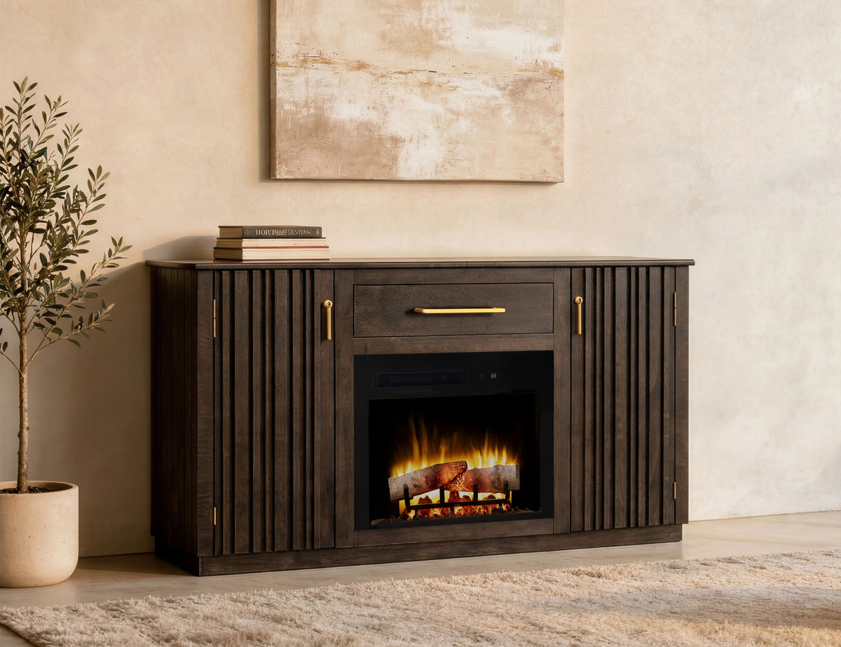 Mezquite - 1 Drawer & 2 Door TV Stand For Fire Place