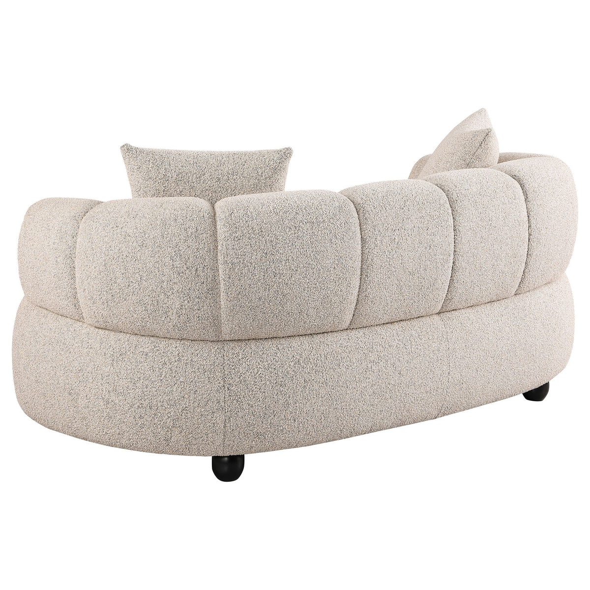 Whitney Contemporary Channel Tufted Woven Fabric Upholstered Sofa Set