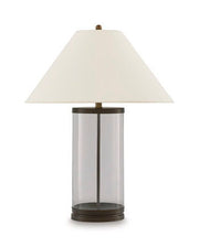 Junrow - Glass Table Lamp - Clear / Brown