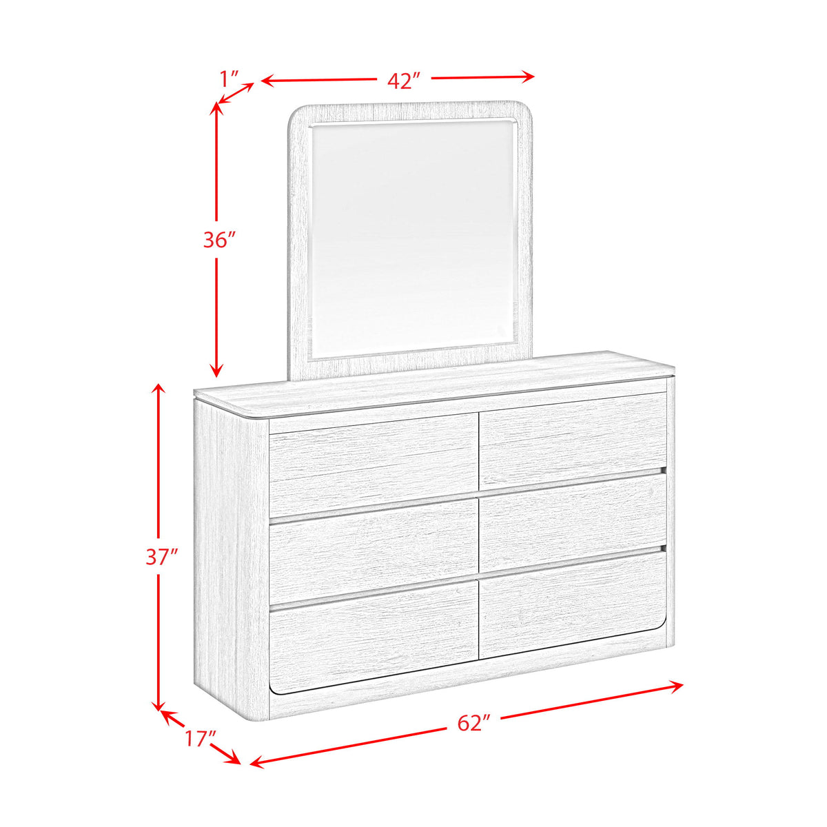 Rosalie - Dresser And Mirror Set
