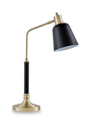 Clairwell - Metal Desk Lamp - Black / Gold Finish