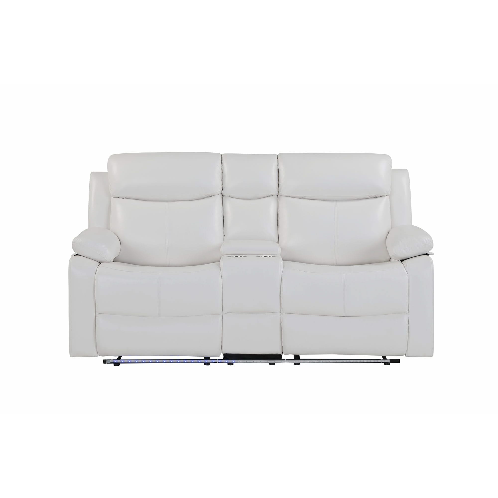 Blanche - Console Reclining Loveseat With LED Lights And Speakers
