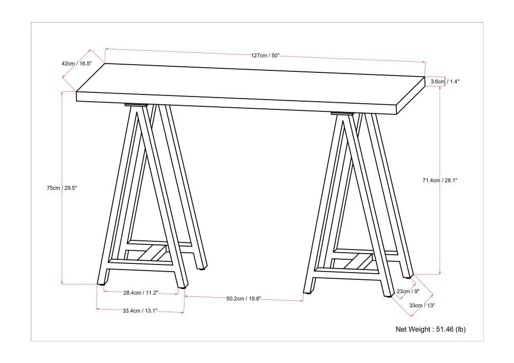 Sawhorse - Handcrafted Solid Table
