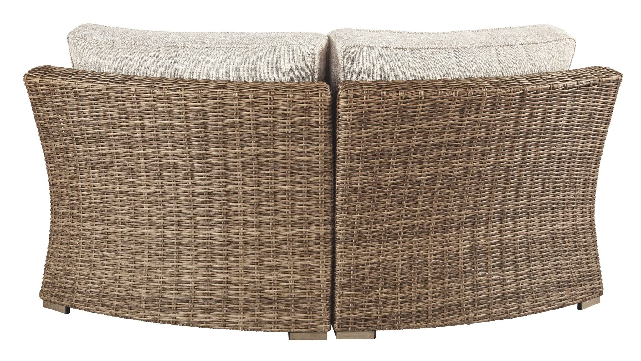 Beachcroft - Curved Corner Chair w/Cushion - Beige