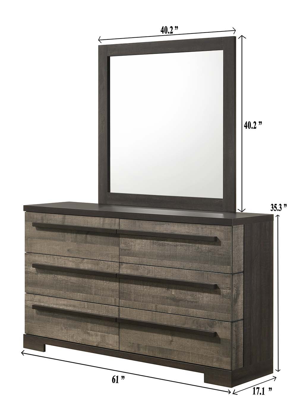Remington - Queen 5 Piece Bedroom Set - Dark Brown