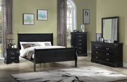 Louis Philip - Queen 5 Piece Bedroom Set - Black