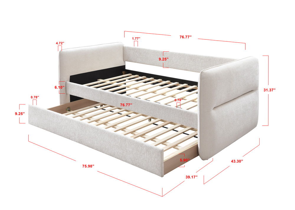 Philipa - Daybed - Oatmeal Tweed