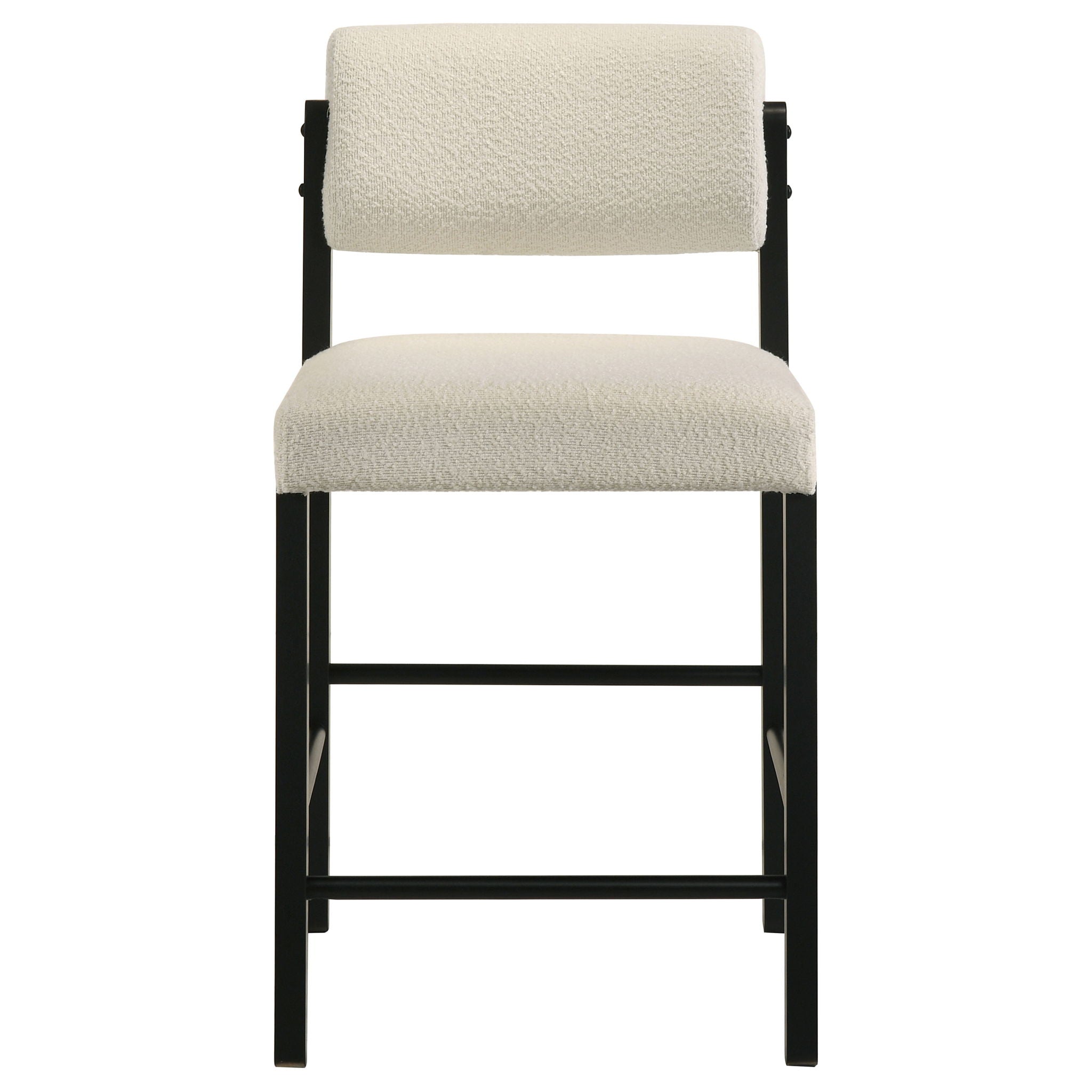 Kehoe Upholstered Counter Height Chair Cream and Black (Set of 2)
