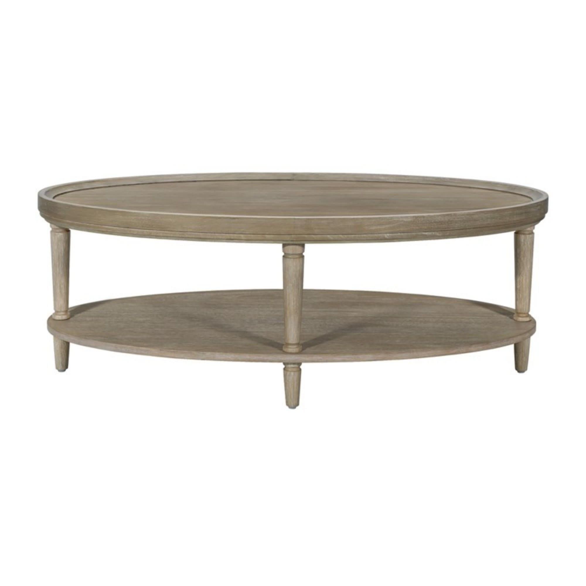 Bedford - Oval Coffee Table With Shelf - Natural