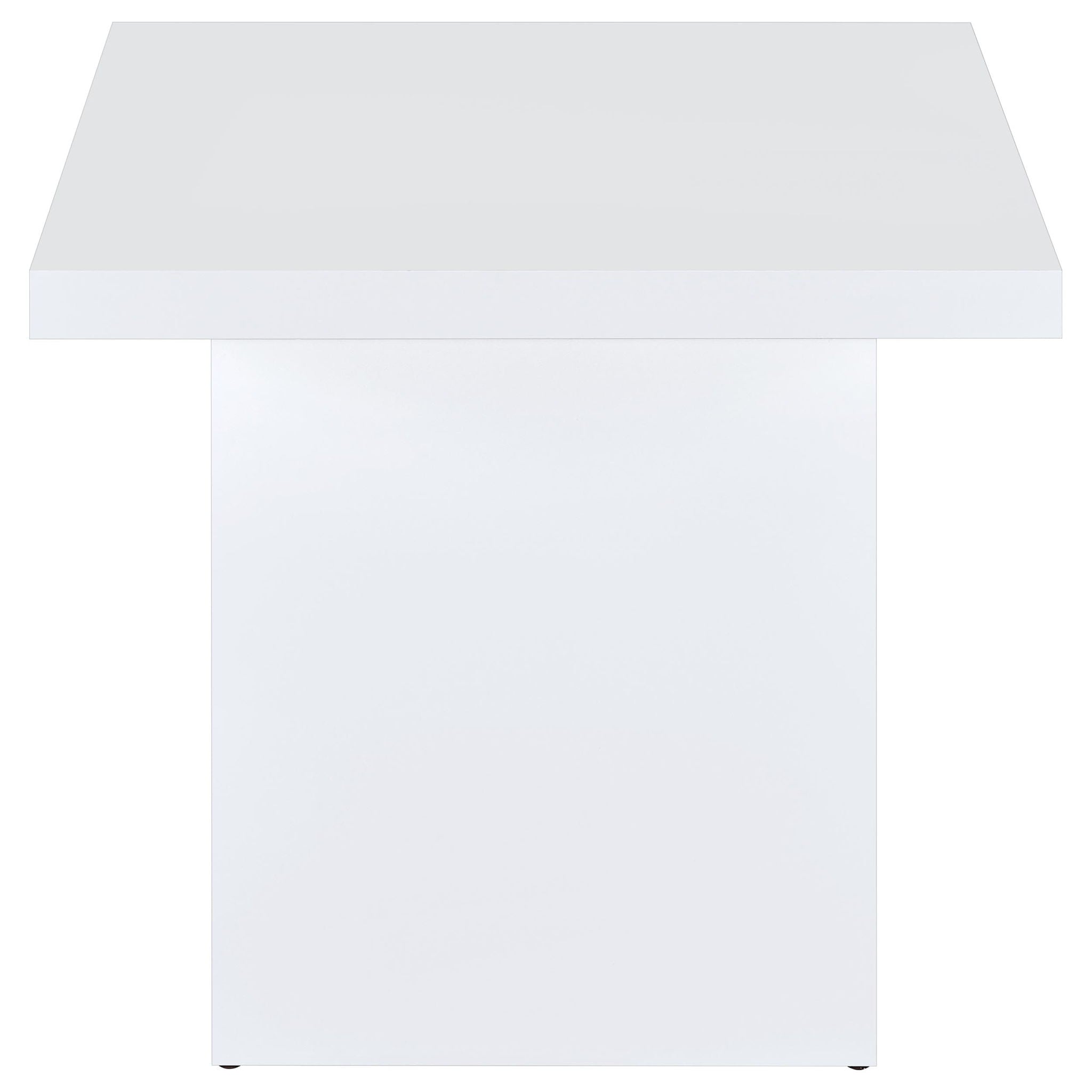 Devar 2-piece Square Coffee End Table Set White High Gloss