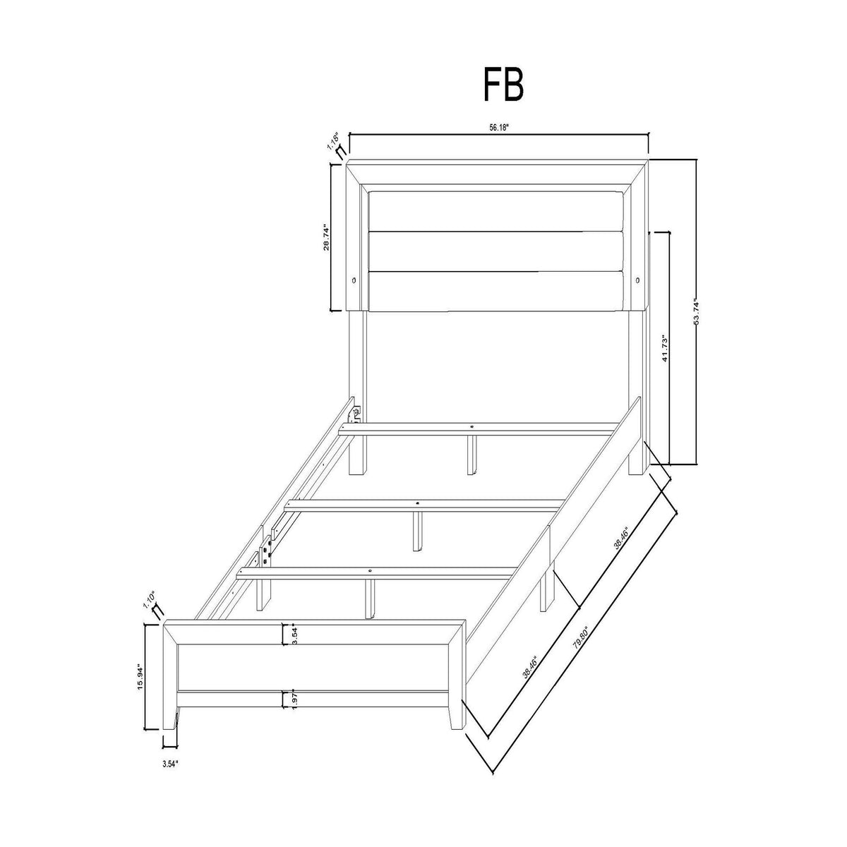 Omoda - 5 Pieces Bedroom Set With LED