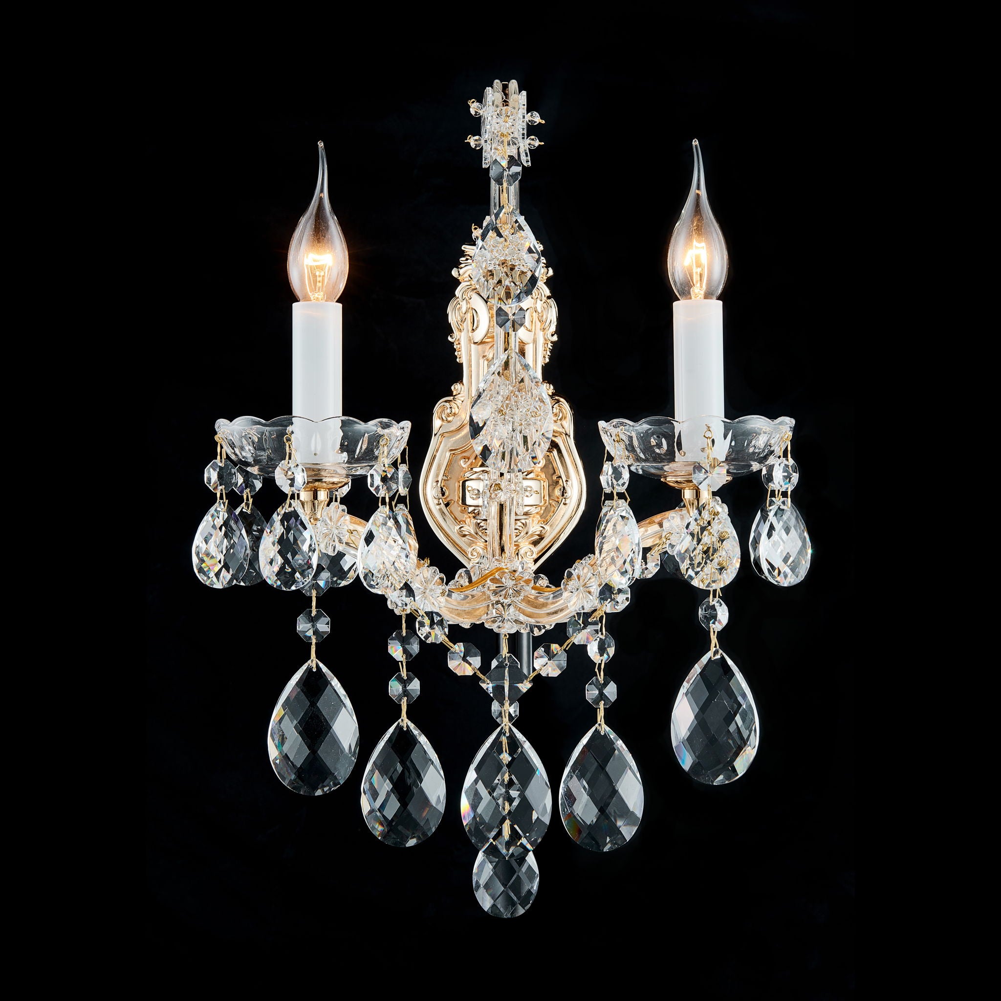 Michael Amini Lighting - La Scala Traditional Crystal Wall Sconce - Gold