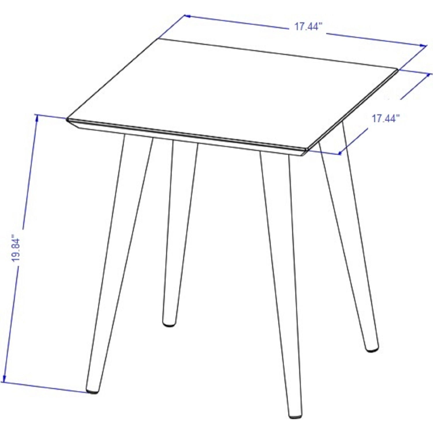 Utopia - Square End Table - White