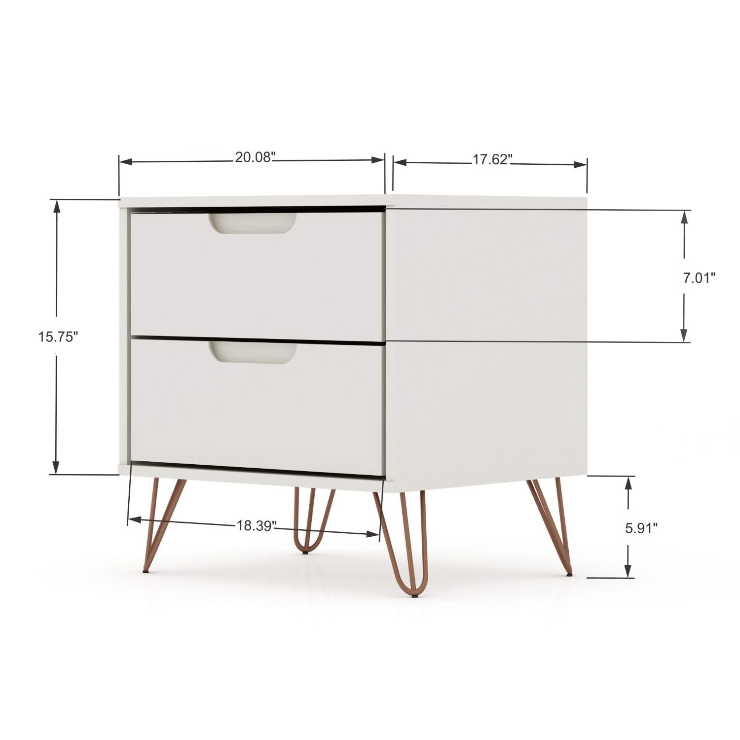 Rockefeller - 2 Drawer Nightstand