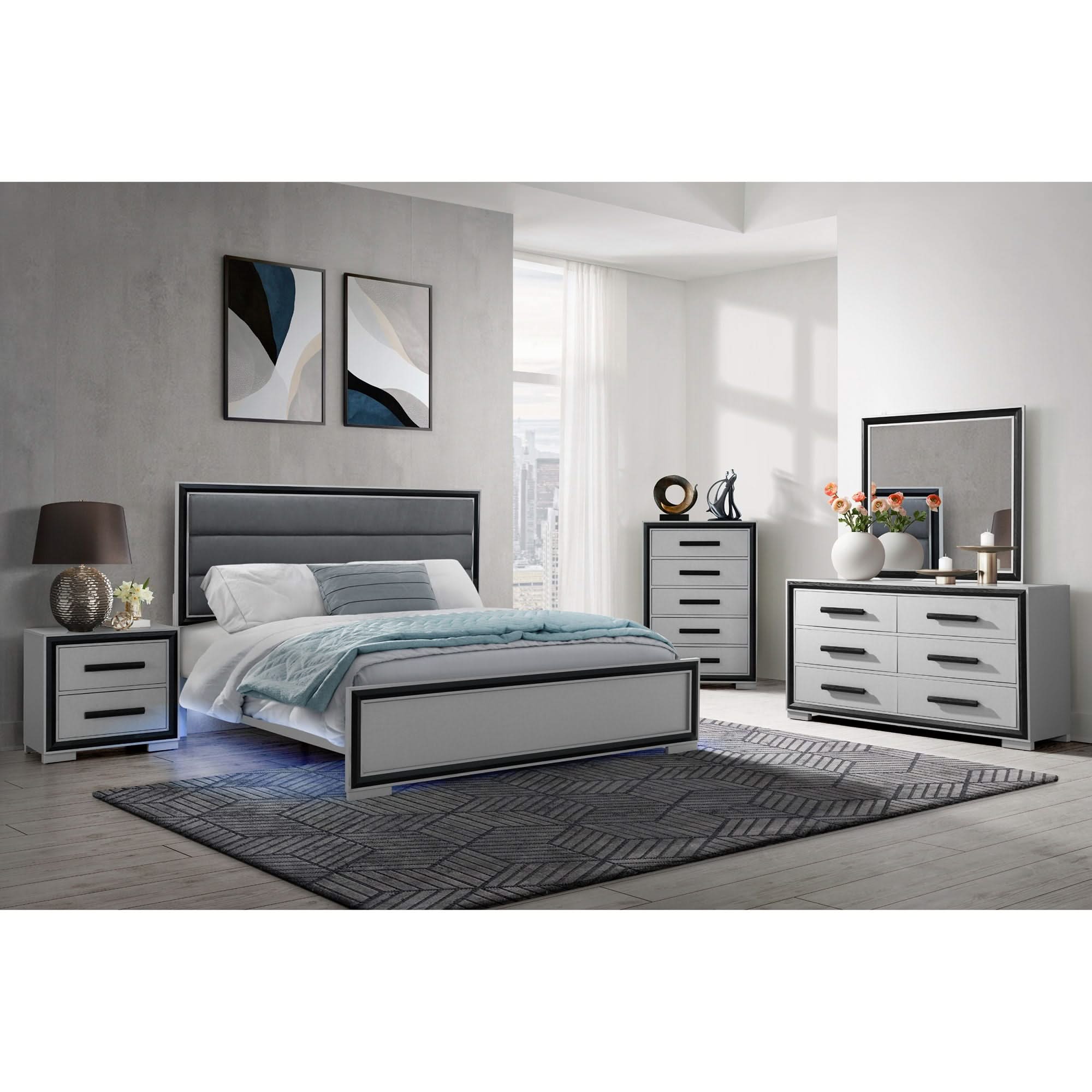 Adelaide - Mirror - Gray / Black