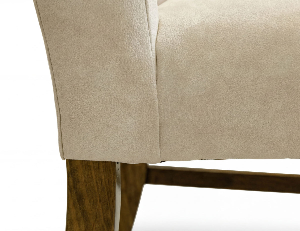 Silver - Upholstered Chair (Set of 2) - Ivory / Dark Brown