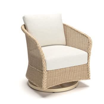 Stewarts Point - Swivel Glider Chair With Cushion - Beige