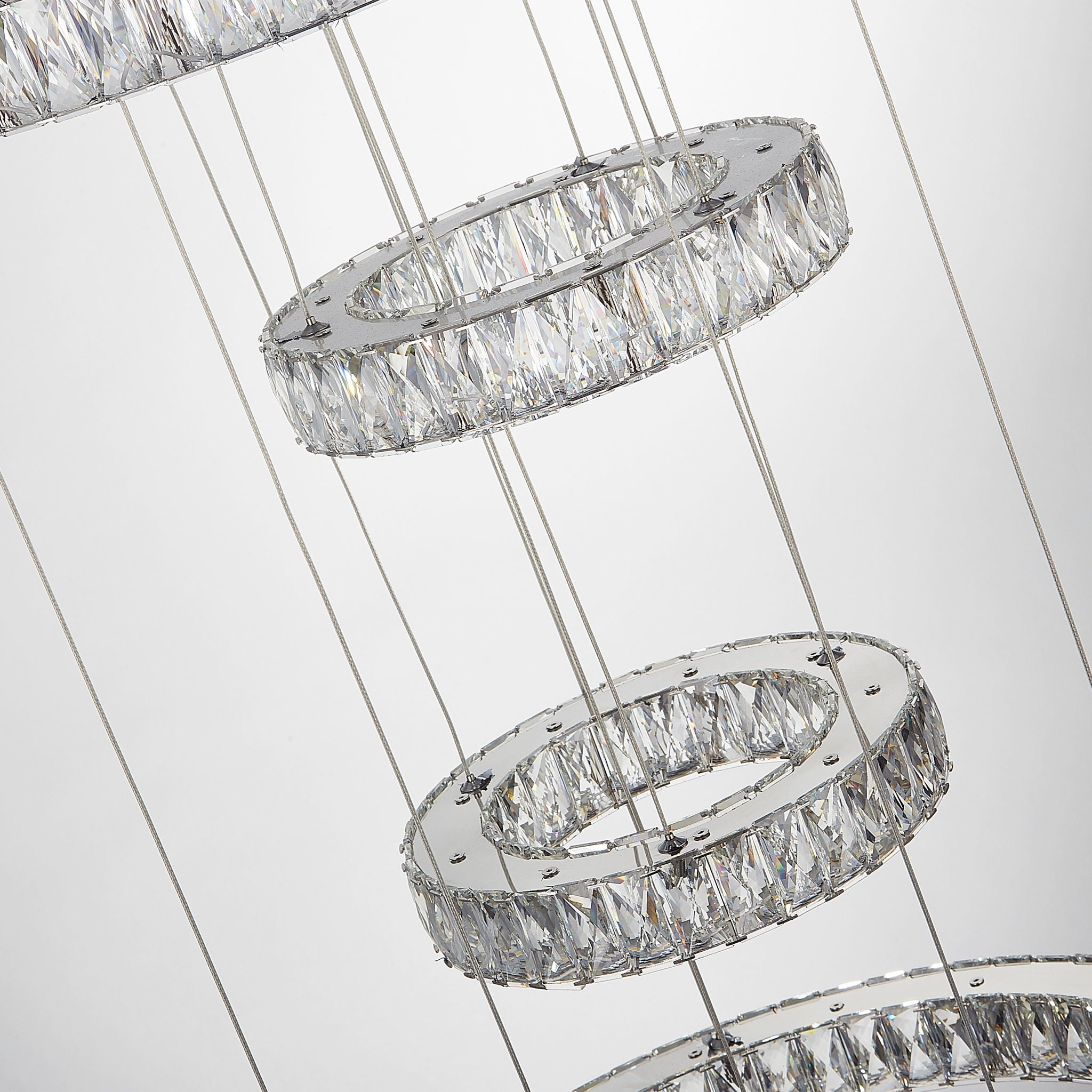 Michael Amini Lighting - Galaxy Modern 49" Crystal Chandelier - Chrome