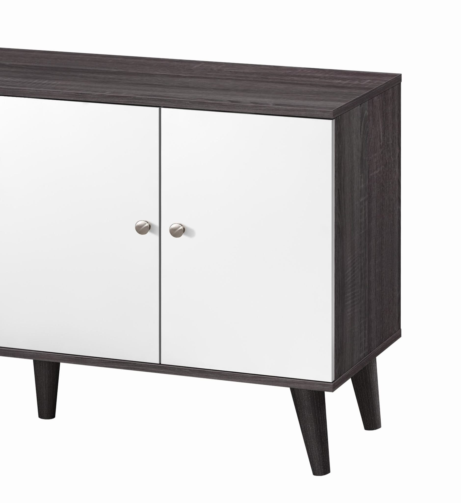 Amidon - TV Stand, With 2 Storage Shelves And 1 Cabinet