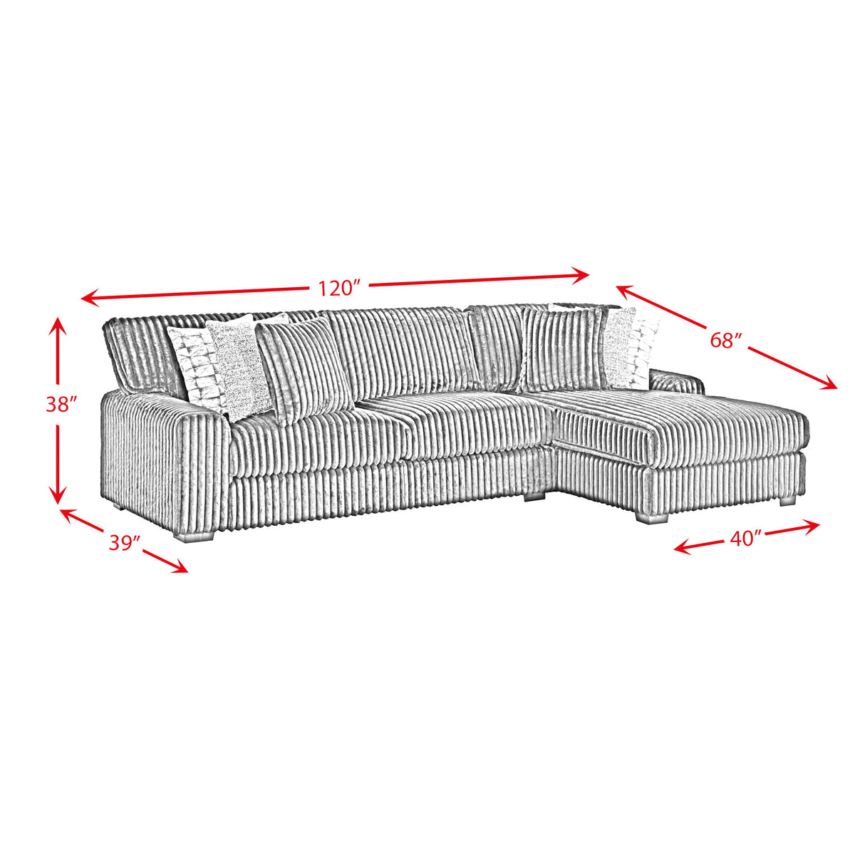 Nightfall - 2 Piece Sectional Set - Grand Cord
