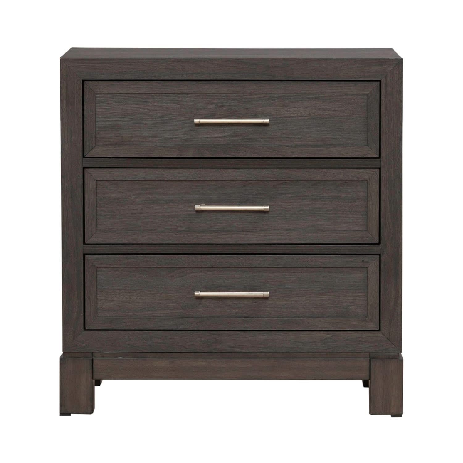 Modern Edge - Nightstand With Charging Station - Caffe