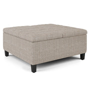 Harrison - Coffee Table Storage Ottoman - Silver