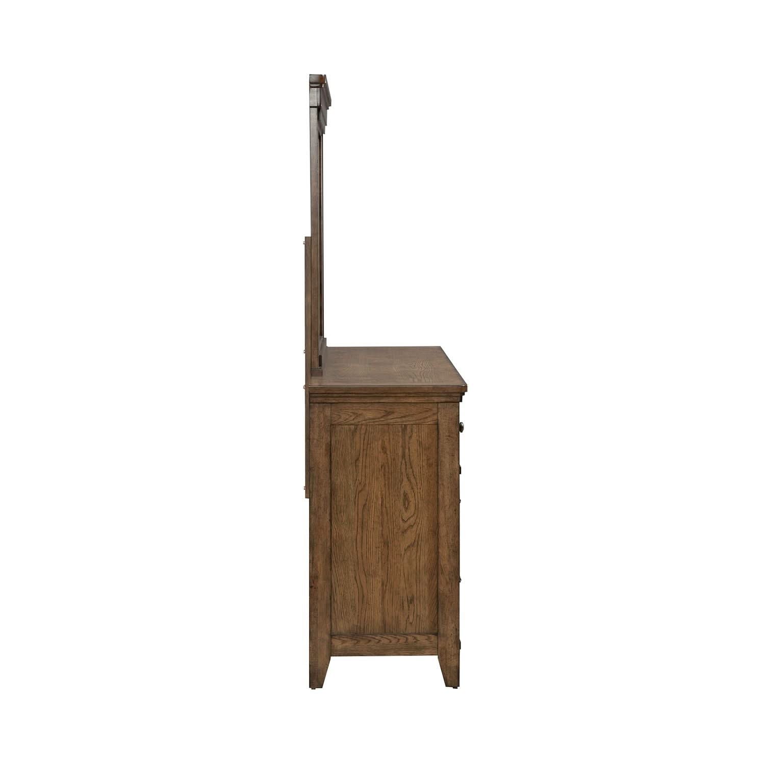 Carolina Park - Dresser & Mirror - Amber Brown