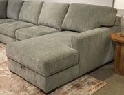 Stringer - RAF Corner Chaise With Storage - Moss