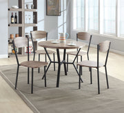 Blake - 5 Piece Round Dining Set - Light Brown