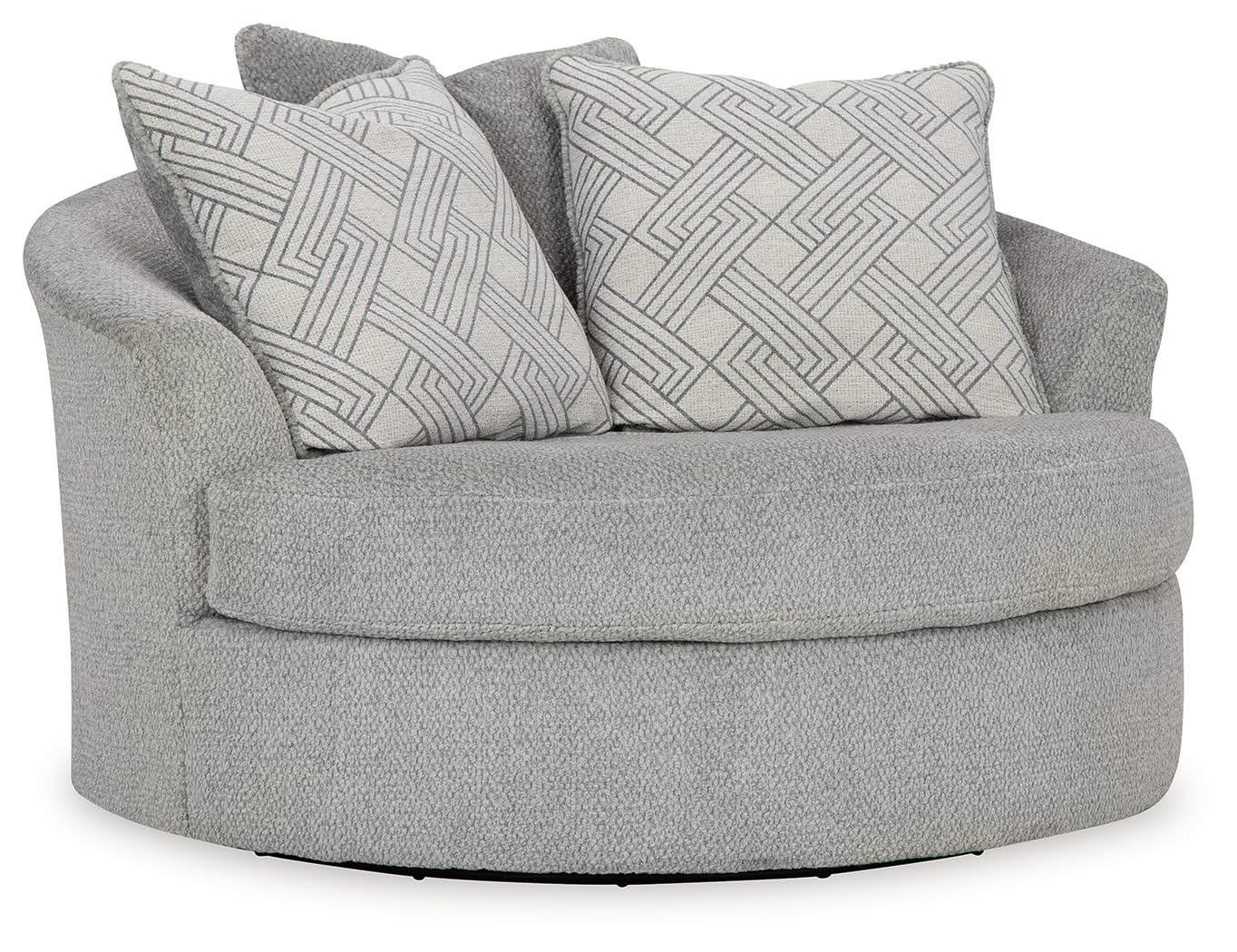 Casselbury - Oversized Swivel Accent Chair - Cement