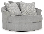 Casselbury - Oversized Swivel Accent Chair - Cement
