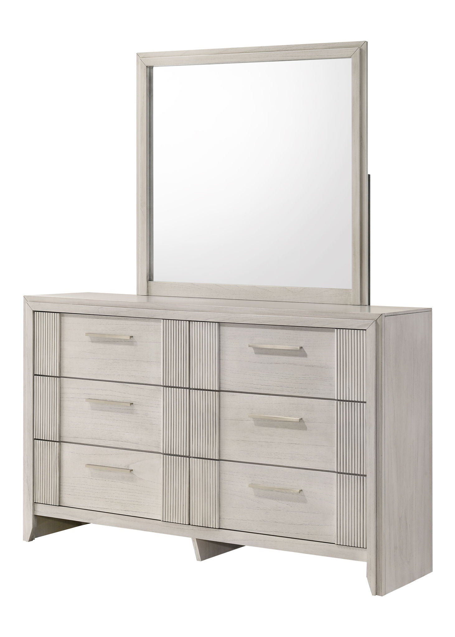 Carlton - Queen 5 Piece Bedroom Set - White Mist